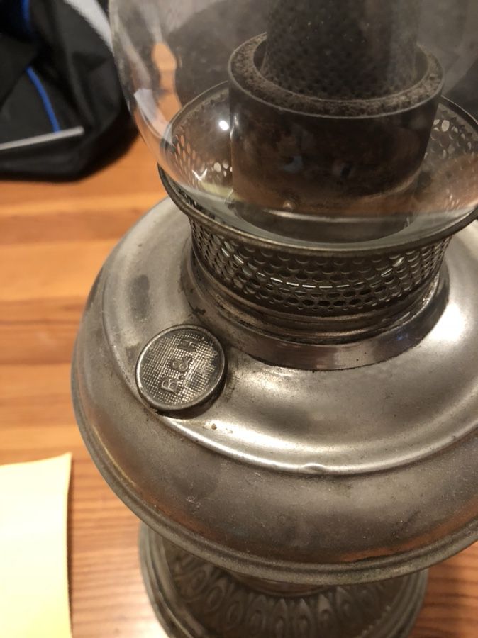 B & H kerosene lamp antique original