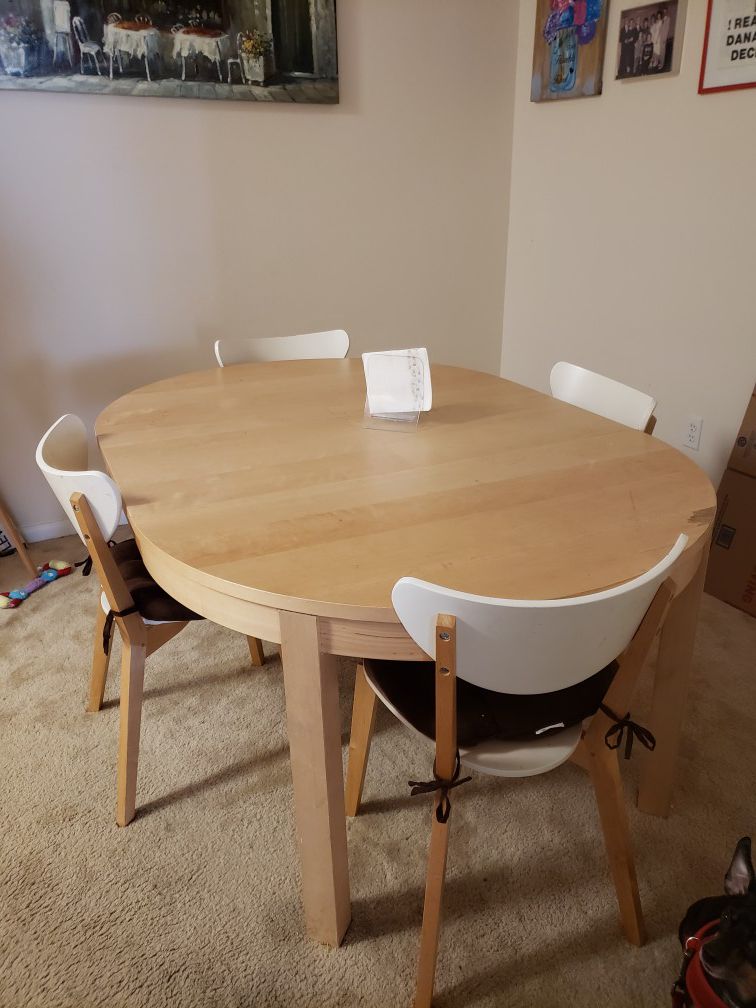 STILL AVAILABLE IKEA dining table and chairs