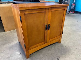 STAPLES Wooden Convertible Computer Desk with Cabinet and Shelving