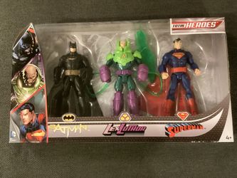 2014 Dc Comics Total Heroes BATMAN / LEX LUTHOR / SUPERMAN 3 Pack