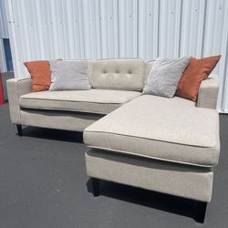 🚚FREE DELIVERY🚚Noble House-Selmer L-Shaped Fabric 2-Piece Sectional Sofa