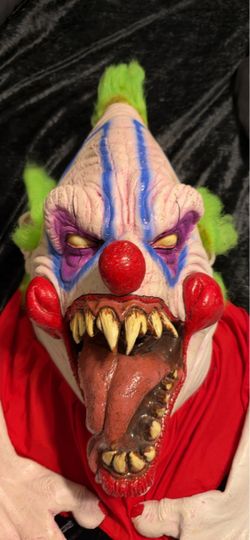 Evil Clown Halloween Mask and hands