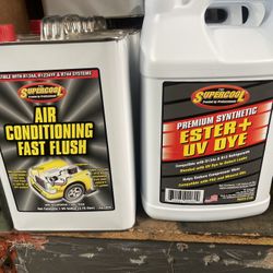 Galon.   A/C. Supercool  UV-DYE and. FLAST FLUSH