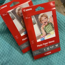 NEW! 2 Packs of  Canon Glossy Photo Paper - GP-701 - 4x6 (100 Sheets each pack)