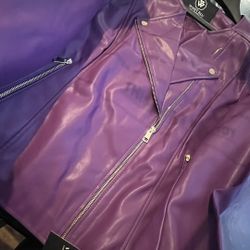 Purple Leather Jacket