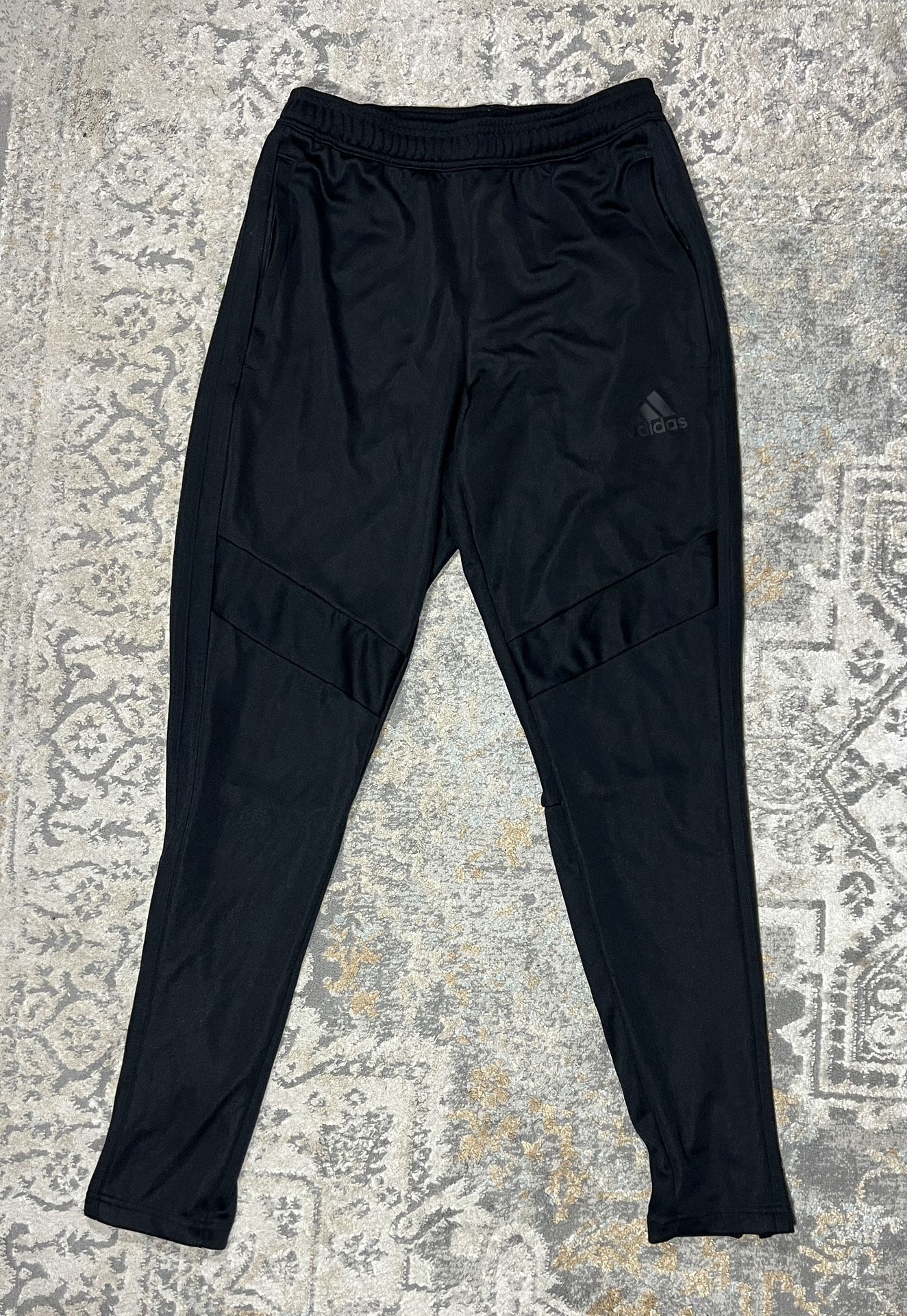 Adidas Climacool Track Pants Mens S Black Ankle Zip Training Stripe