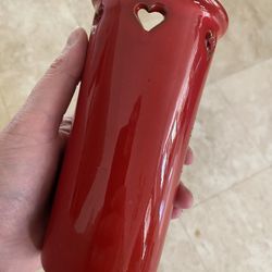 Clay Heart Vase Made In Italy 