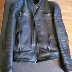 Leather Motorcycle Jacket Small