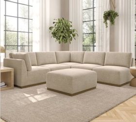 6-Piece Modular Sectional with Ottoman ā Beige