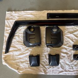 Toyota FJ Black Covers For Mirrors, Door Handles, Trailer Hitch Cover.