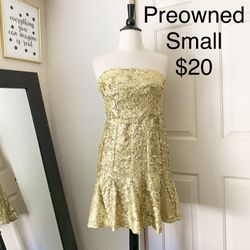Gold Sequin Dress Small