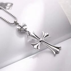 HN062:Hip-Hop Style Necklace,Chrome Heart Necklace Vintage Cross Pendent Necklace For Women And Men