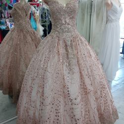 Quince Dress Rose Gold