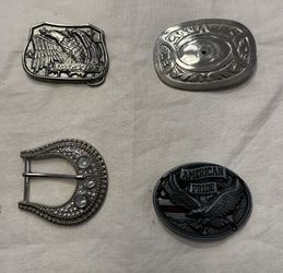 Assorted belt buckles $10 Each.