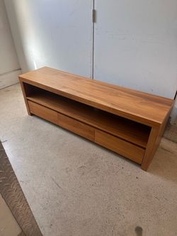 Arcadia Media Console w Warm Walnut Finish