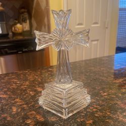 Glass Cross Figurine 
