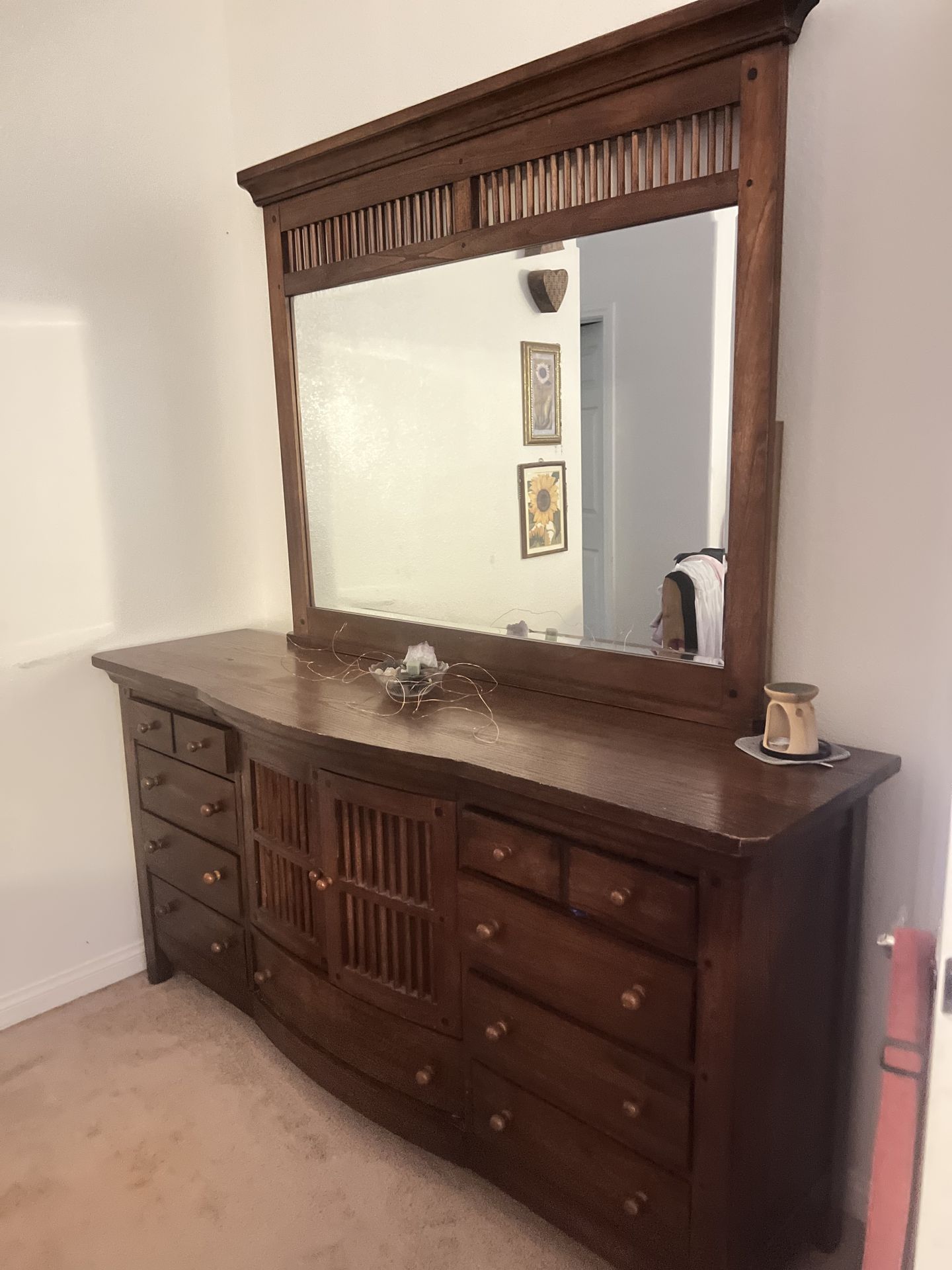 Sequoyah model dresser with mirror.