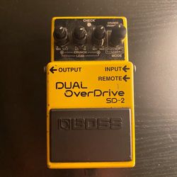 Boss SD-2 Dual Overdrive Silver Label Made In Taiwan