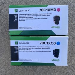 Lexmark 78C1XC0 78C1XM0 Toner Cartridges - $400  OBO
