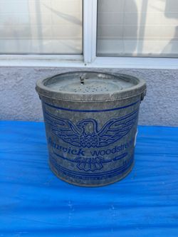 Vintage Fenwick Woodstream Galvanized Metal Minnow Floating Bait Bucket.