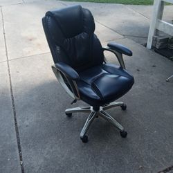 Office Chair Black Faux Leather 