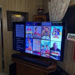 Samsung 65” quantum 4k tv with Samsung q soundbar