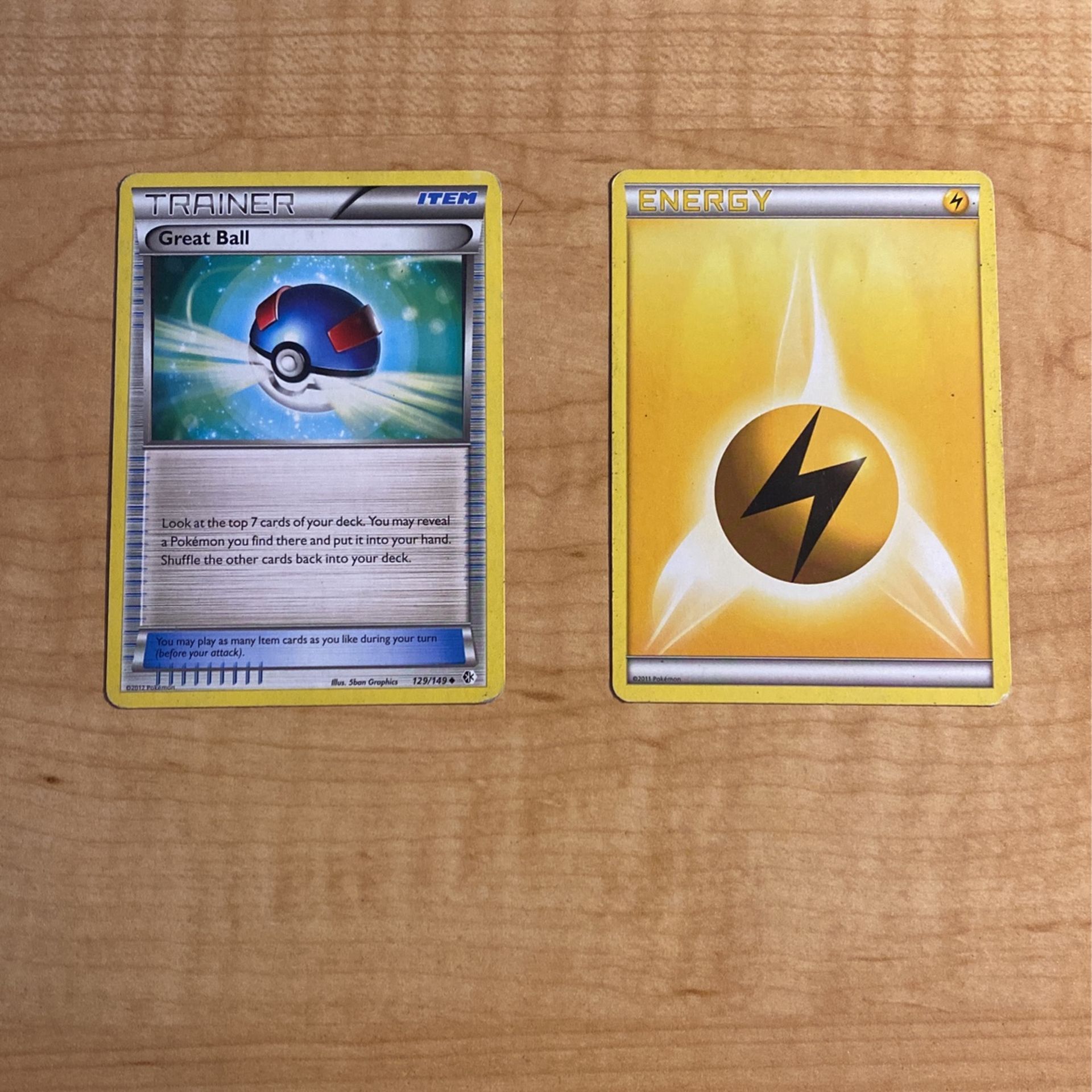 Great Ball 129/149 MISPRINT And Electro Energy 2011 MISPRINT