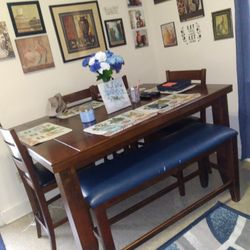 Table 4 Chairs And A Bench