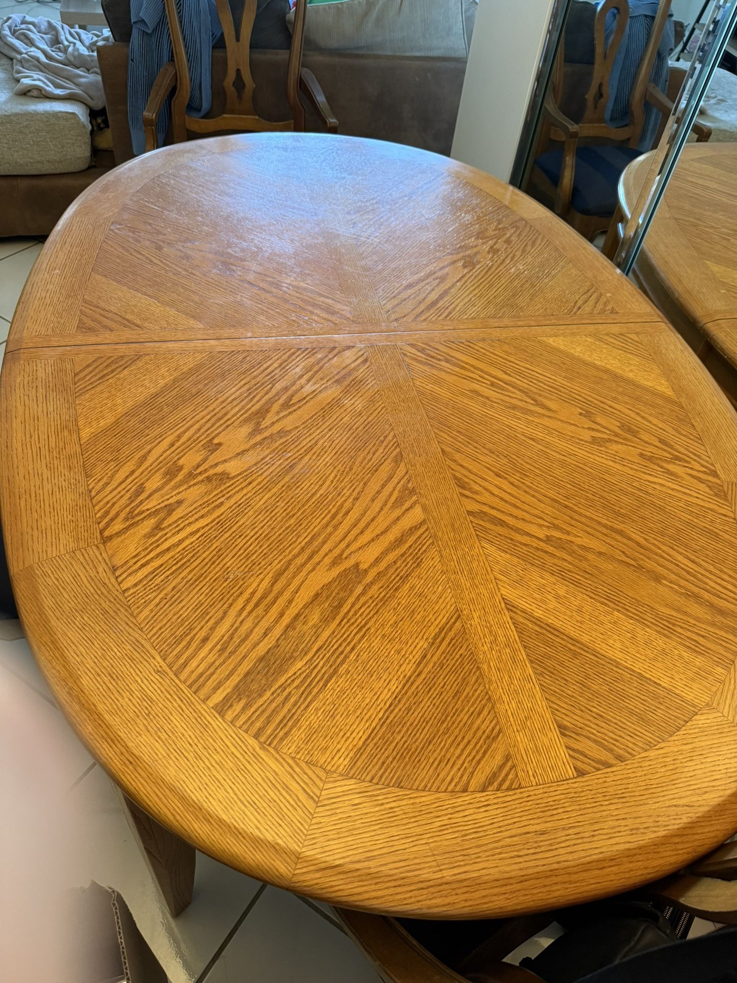 Wooden Dinner Table For 4. Comes With 3 Chairs To Match The Wood