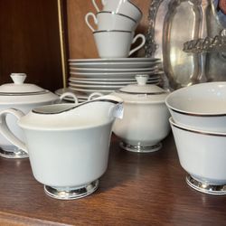 White Porcelain China Set 