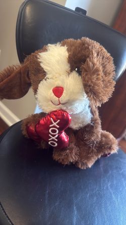 Plush Dog Stuffed Animal with XOXO Heart