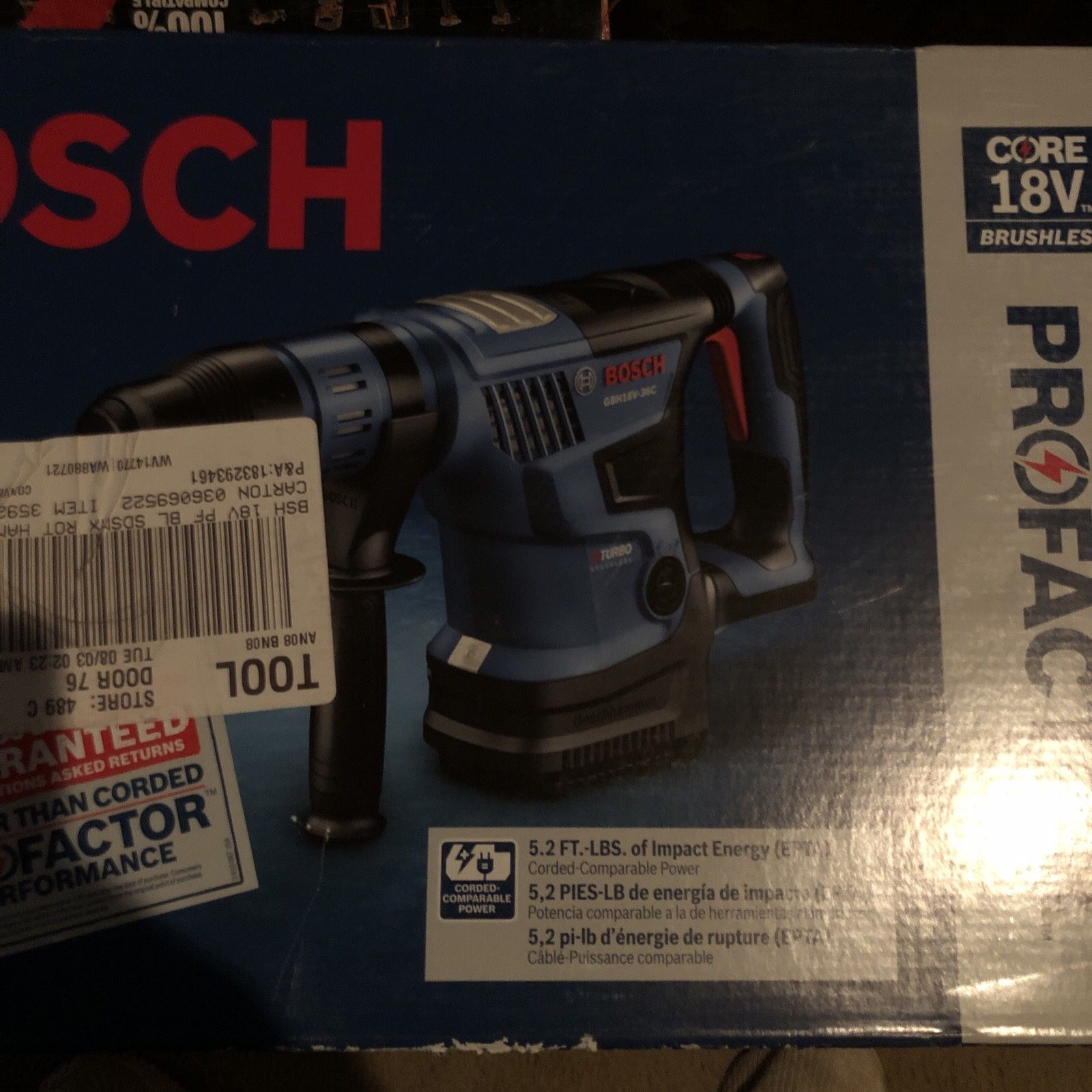 Bosch Rotary Hammer 18v