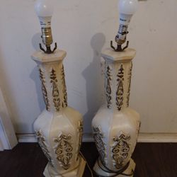 Pair Of Mid Century  Lamps