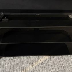 Black Glass TV Stand