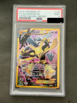 PSA 9 - Alakazam EX #125 FATES COLLIDE Secret 2016