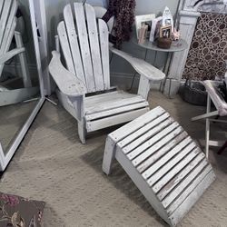Adirondack chair and foot rest 