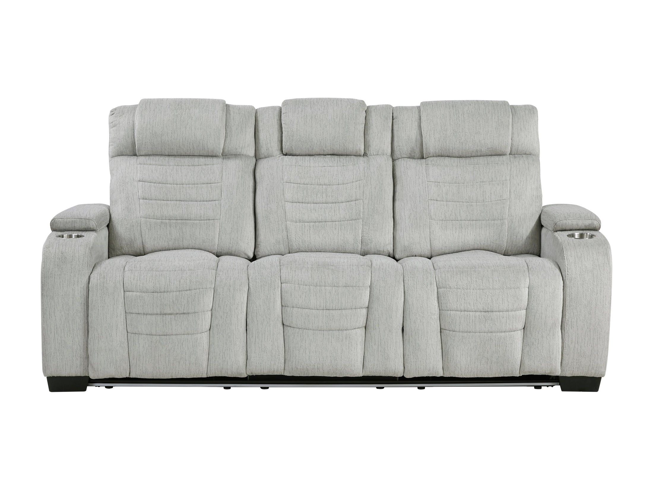 Ronan Light Gray Double Reclining Sofa