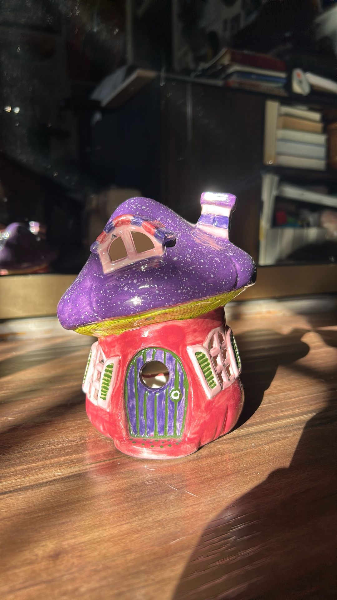 Handpainted ceramic mushroom cottage!