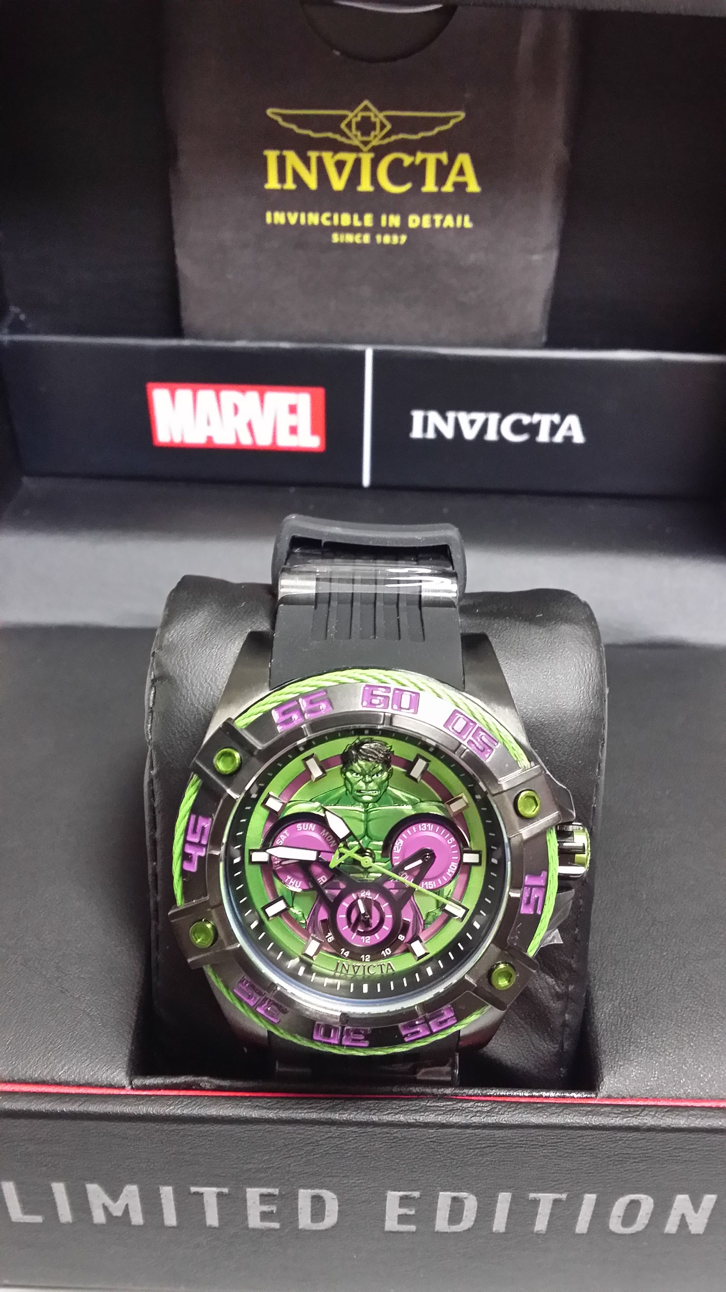 Marvel The Hulk limited edition Invicta watch brand new for Sale