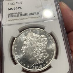 1882 CC MS65 PL Silver Dollar 
