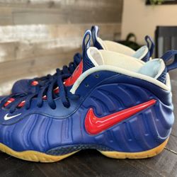 Size 9.5 - Nike Air Foamposite Pro USA Blue Red White Suede Leather (CJ0325-400)