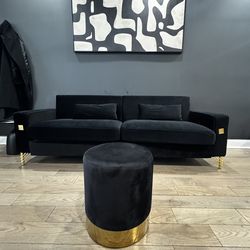 Black Velvet Couch - Wayfair