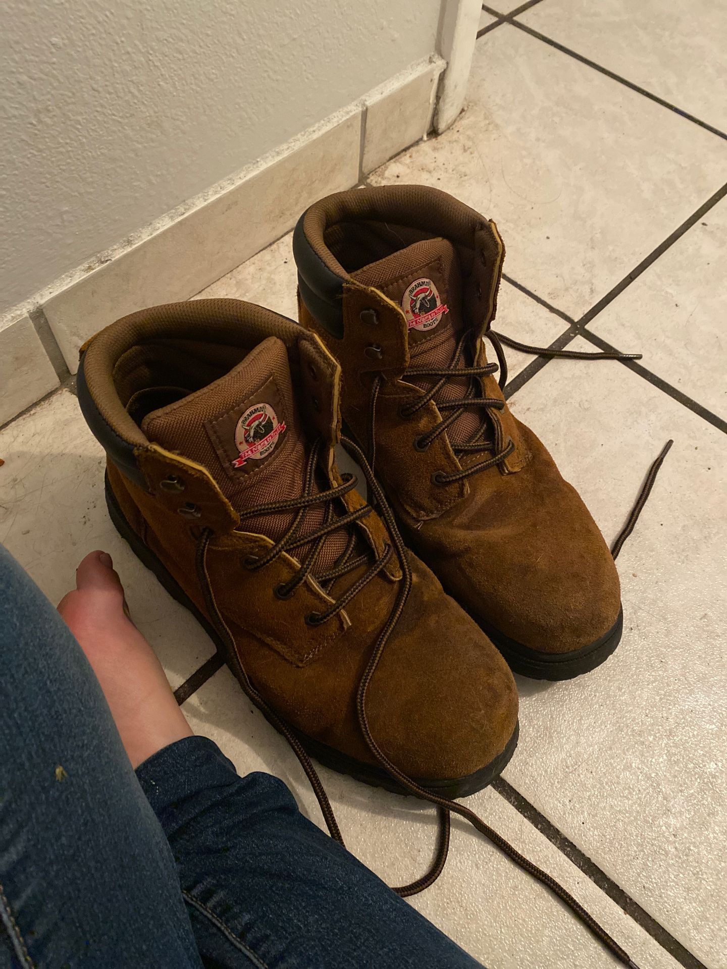 Men’s work boots $50 or best offer used once! Size 12