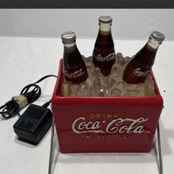 Vintage Coca Cola  Ice Chest Lamp And Fountain 