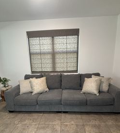 Large Sofa/Couch -2 Piece Straight Sectional -4 Seats