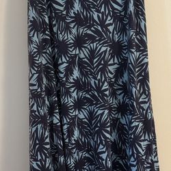 Palm Pattern Maxi Skirt