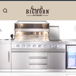 Brand New Island Bbq Grill Stainless Steel Propane 