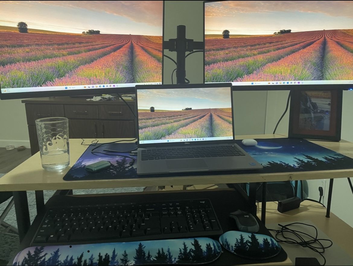 Brand new ViewSonic Dual monitor Office/Gaming Setup
