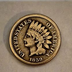 1859 "fatty" Indian Head Penny XF