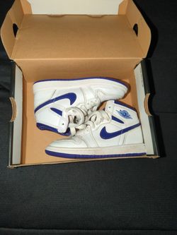 Jordan 1 High OG(White/Court Purple Kids